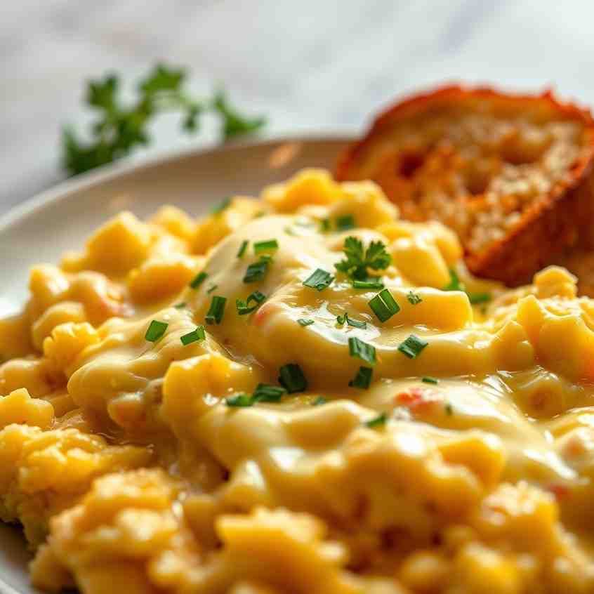 Scrambled Eggs & Cheese - Try Bolivian Chuño Phuti